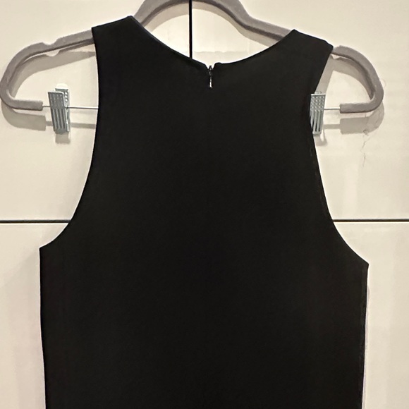 Rag & Bone Lana Leather Trim Elegant Black Sleeveless Jumpsuit - Picture 8 of 10